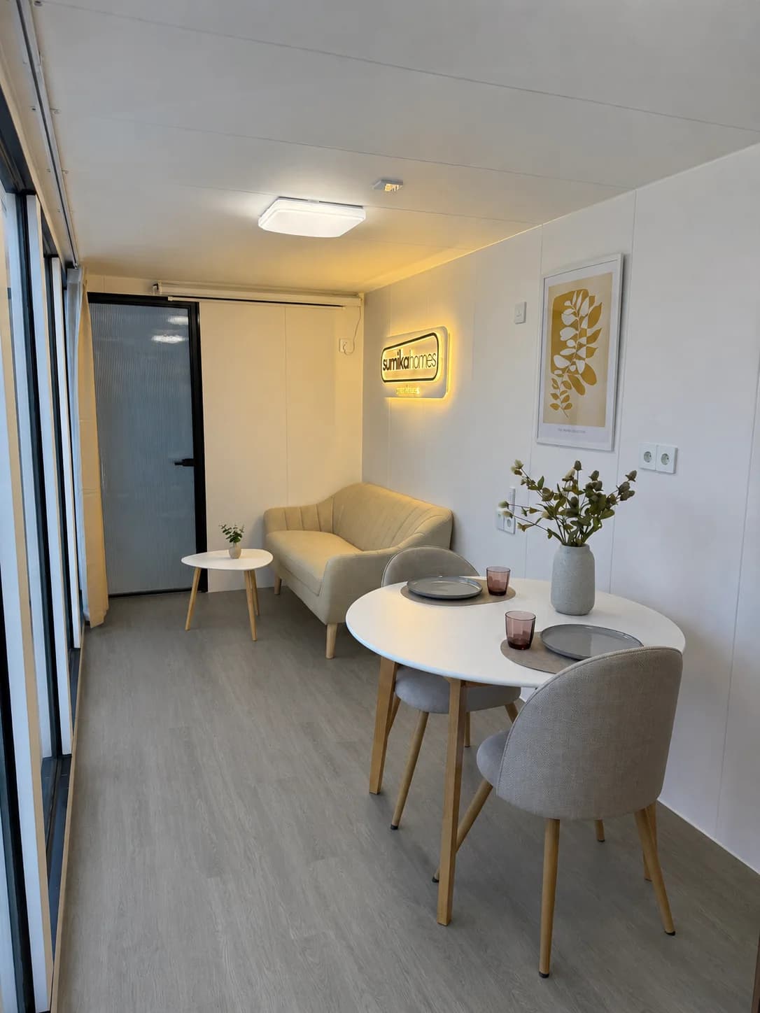 Salón con acabado Gris ceniza